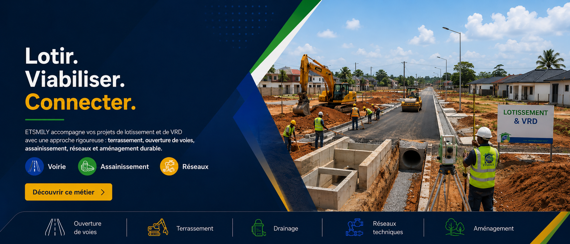 Professionnel ETSMILY équipé pour intervenir sur un chantier