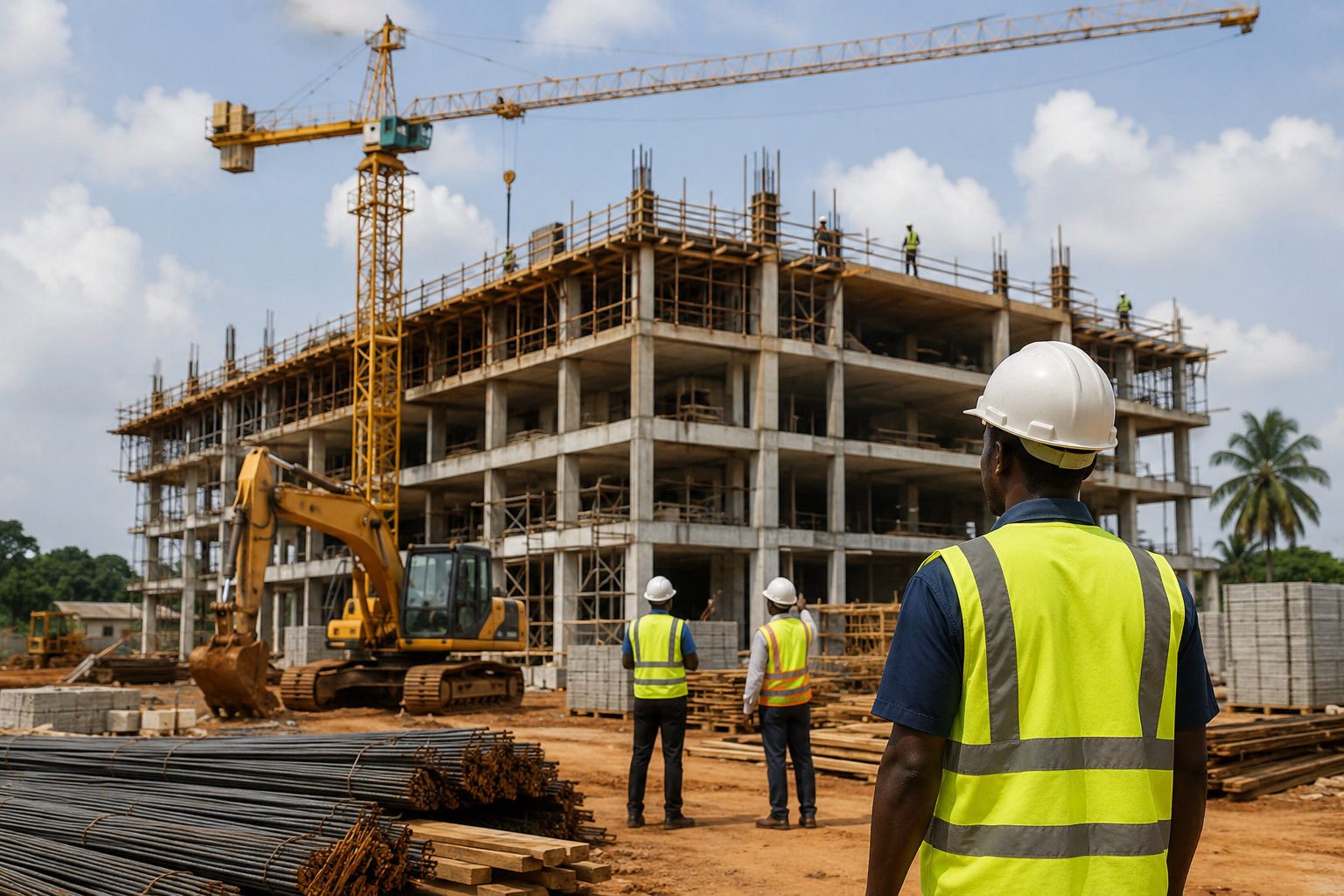 Construction d’un bâtiment moderne